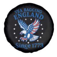 Tea Bagging England Since 1773 Spare Tire Cover Patriotic Eagle 4th of July
