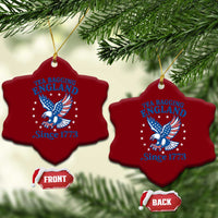 Tea Bagging England Since 1773 Ceramic Ornament Patriotic Eagle 4th of July
