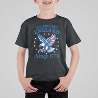 Tea Bagging England Since 1773 T Shirt For Kid Patriotic Eagle 4th of July