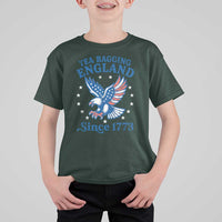 Tea Bagging England Since 1773 T Shirt For Kid Patriotic Eagle 4th of July