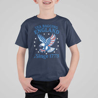 Tea Bagging England Since 1773 T Shirt For Kid Patriotic Eagle 4th of July