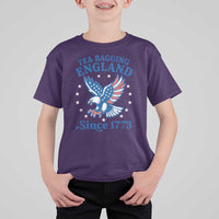 Tea Bagging England Since 1773 T Shirt For Kid Patriotic Eagle 4th of July