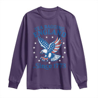 Tea Bagging England Since 1773 Long Sleeve Shirt Patriotic Eagle 4th of July