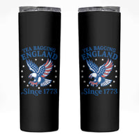 Tea Bagging England Since 1773 Skinny Tumbler Patriotic Eagle 4th of July