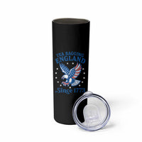 Tea Bagging England Since 1773 Skinny Tumbler Patriotic Eagle 4th of July