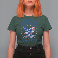 Tea Bagging England Since 1773 T Shirt For Women Patriotic Eagle 4th of July