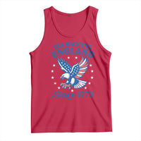 Tea Bagging England Since 1773 Tank Top Patriotic Eagle 4th of July