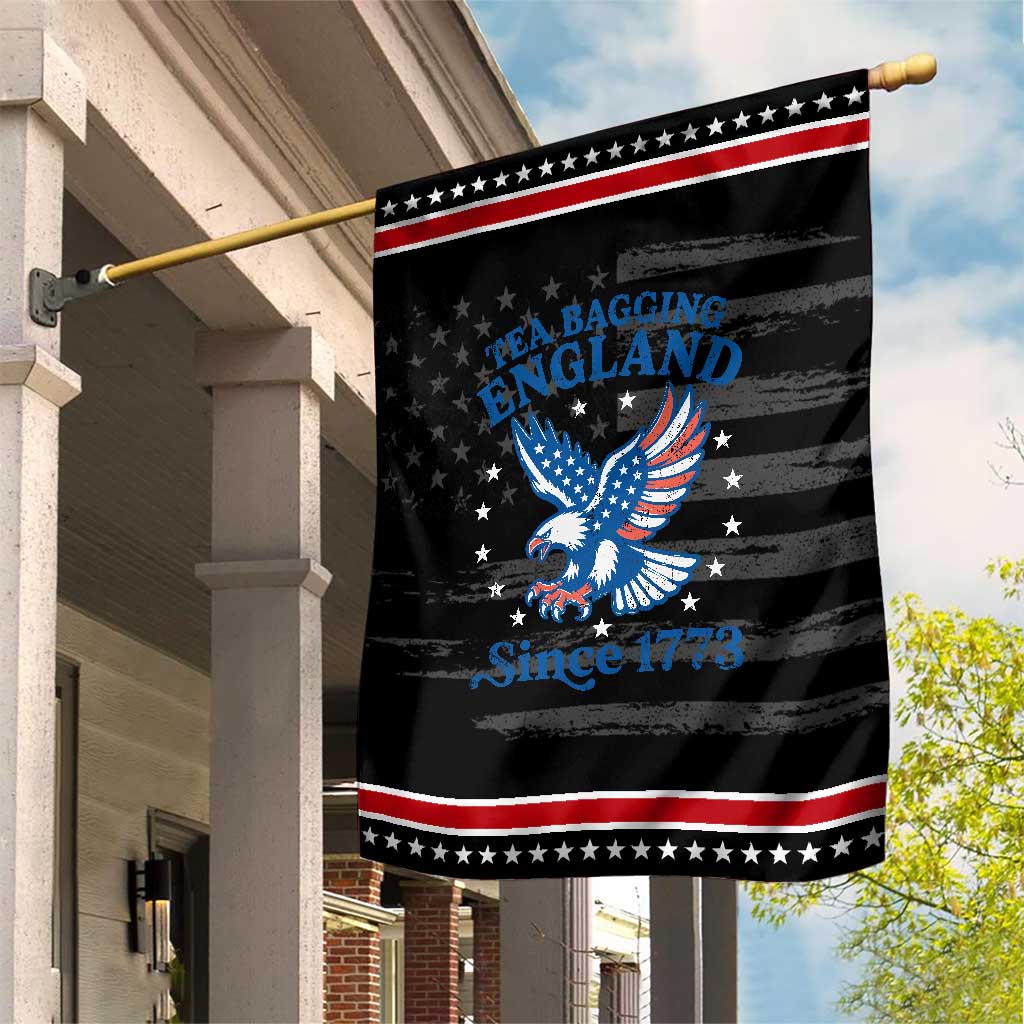 Tea Bagging England Since 1773 Patriotic Garden Flag Patriotic Eagle 4th of July