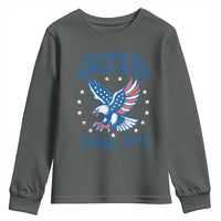 Tea Bagging England Since 1773 Youth Sweatshirt Patriotic Eagle 4th of July