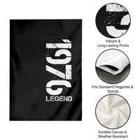 Vintage 1976 Legend Garden Flag 50th Birthday Gifts Special Milestone
