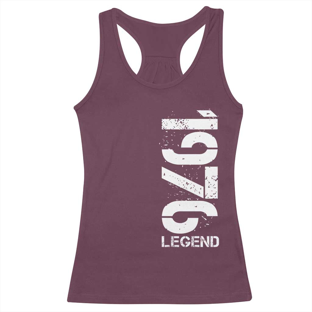 Vintage 1976 Legend Racerback Tank Top 50th Birthday Gifts Special Milestone