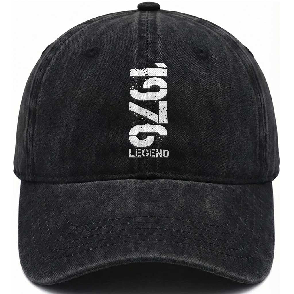 Vintage 1976 Legend Washed Cotton Baseball Cap 50th Birthday Gifts Special Milestone