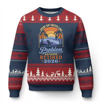 Retired 2026 Ugly Christmas Sweater Retirement Beach Every Sip Tastes Like It's Not My Problem Anymore
