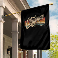 Cheyenne Wyoming Pride Retro Vintage WY State Garden Flag