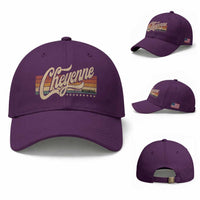 Cheyenne Wyoming Pride Retro Vintage WY State Baseball Cap