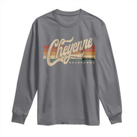 Cheyenne Wyoming Pride Retro Vintage WY State Long Sleeve Shirt