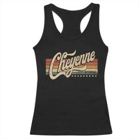 Cheyenne Wyoming Pride Retro Vintage WY State Racerback Tank Top