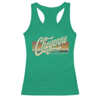 Cheyenne Wyoming Pride Retro Vintage WY State Racerback Tank Top