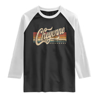 Cheyenne Wyoming Pride Retro Vintage WY State Raglan Shirt