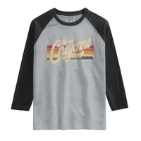 Cheyenne Wyoming Pride Retro Vintage WY State Raglan Shirt