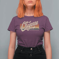 Cheyenne Wyoming Pride Retro Vintage WY State T Shirt For Women