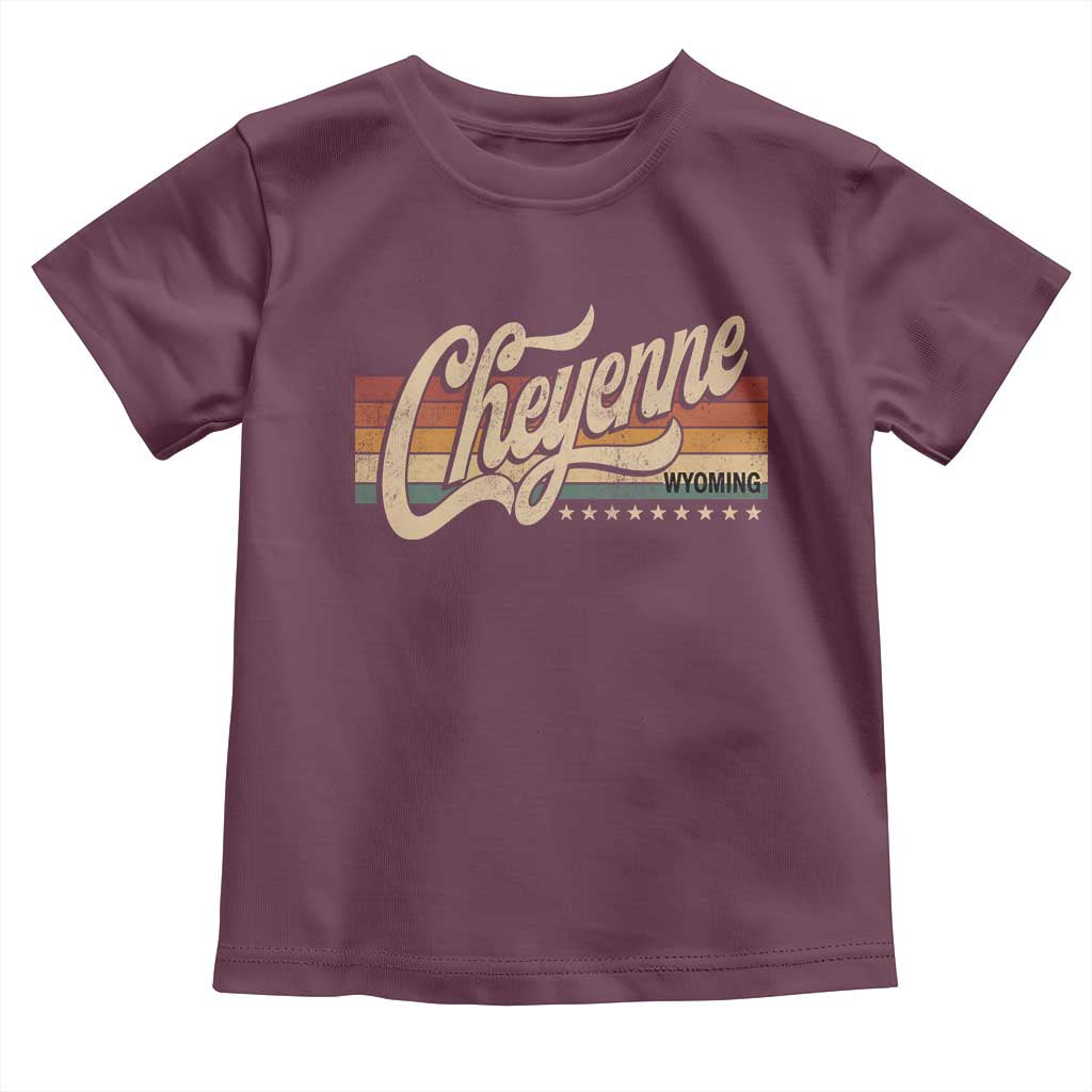 Cheyenne Wyoming Pride Retro Vintage WY State Toddler T Shirt