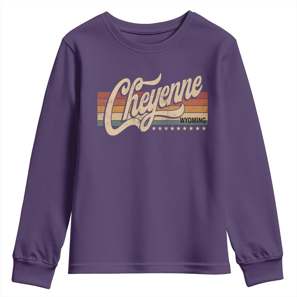 Cheyenne Wyoming Pride Retro Vintage WY State Youth Sweatshirt