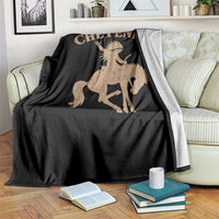 Cheyenne State Native American Cowboy Rodeo Throw Blanket