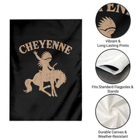 Cheyenne State Native American Cowboy Rodeo Garden Flag
