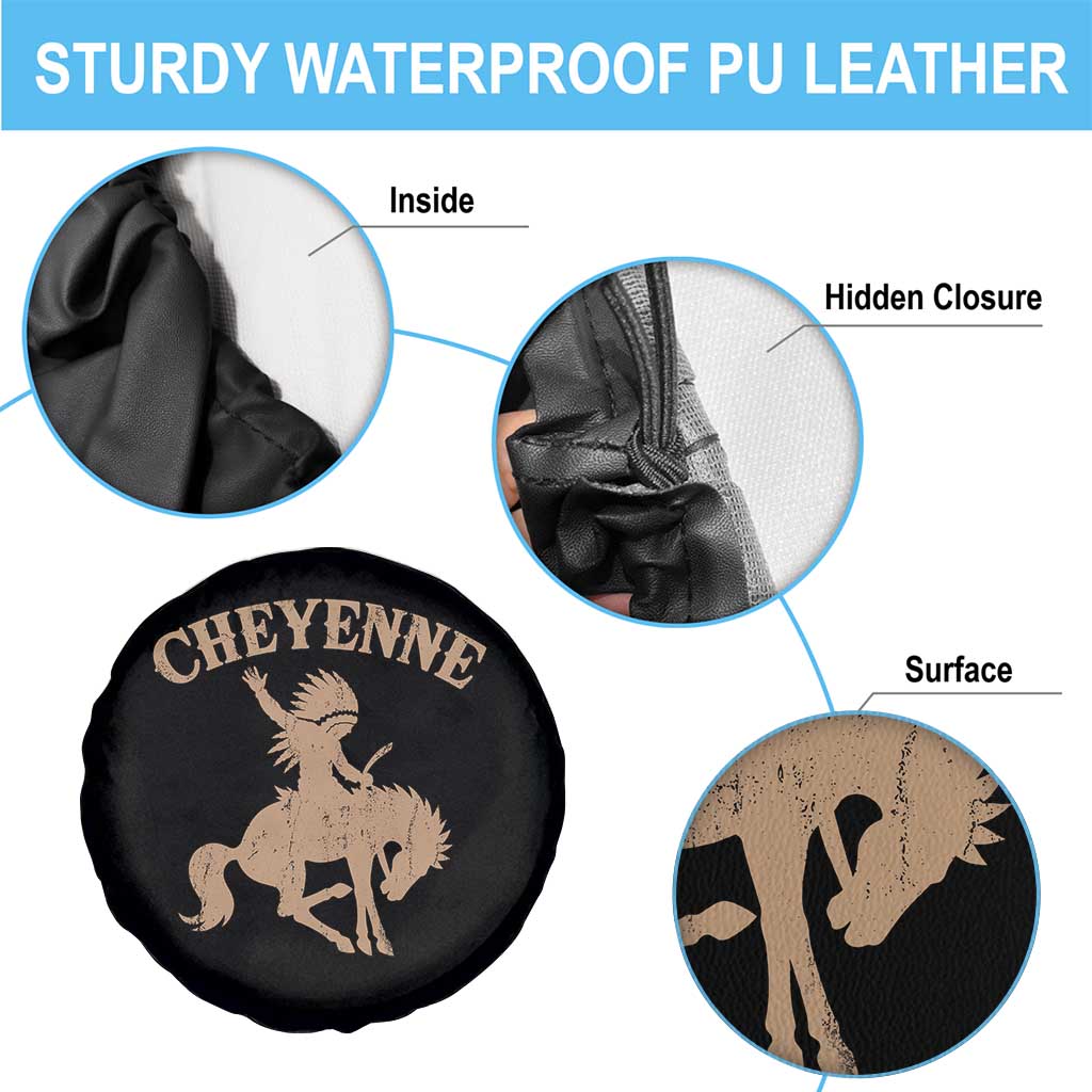 Cheyenne State Native American Cowboy Rodeo Spare Tire Cover