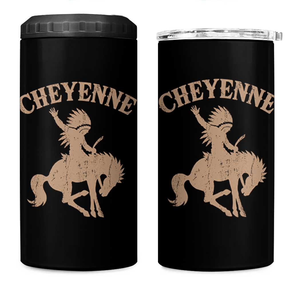 Cheyenne State Native American Cowboy Rodeo 4 in 1 Can Cooler Tumbler