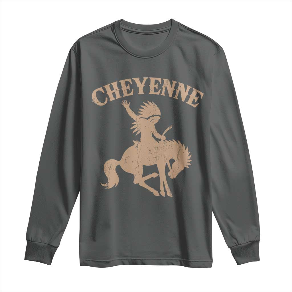 Cheyenne State Native American Cowboy Rodeo Long Sleeve Shirt