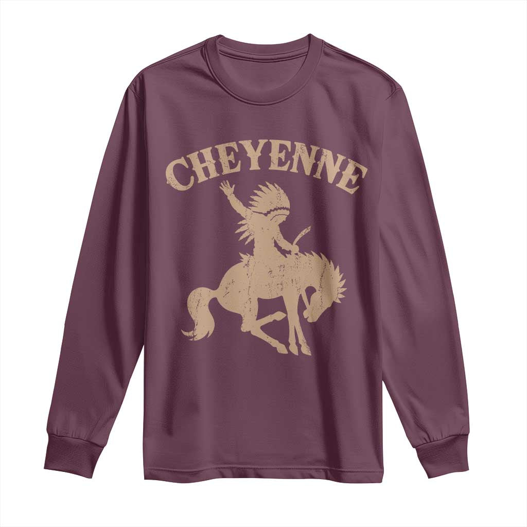 Cheyenne State Native American Cowboy Rodeo Long Sleeve Shirt