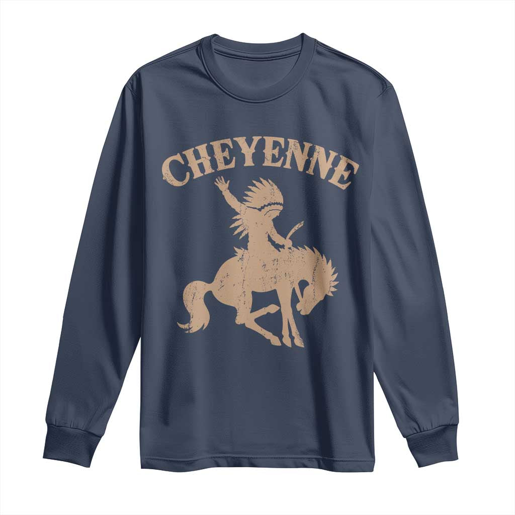 Cheyenne State Native American Cowboy Rodeo Long Sleeve Shirt