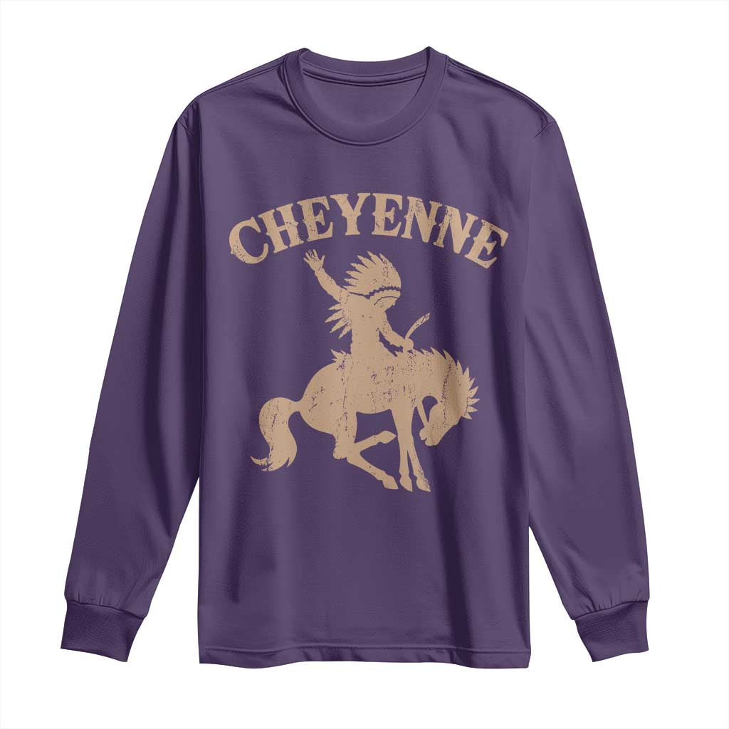Cheyenne State Native American Cowboy Rodeo Long Sleeve Shirt