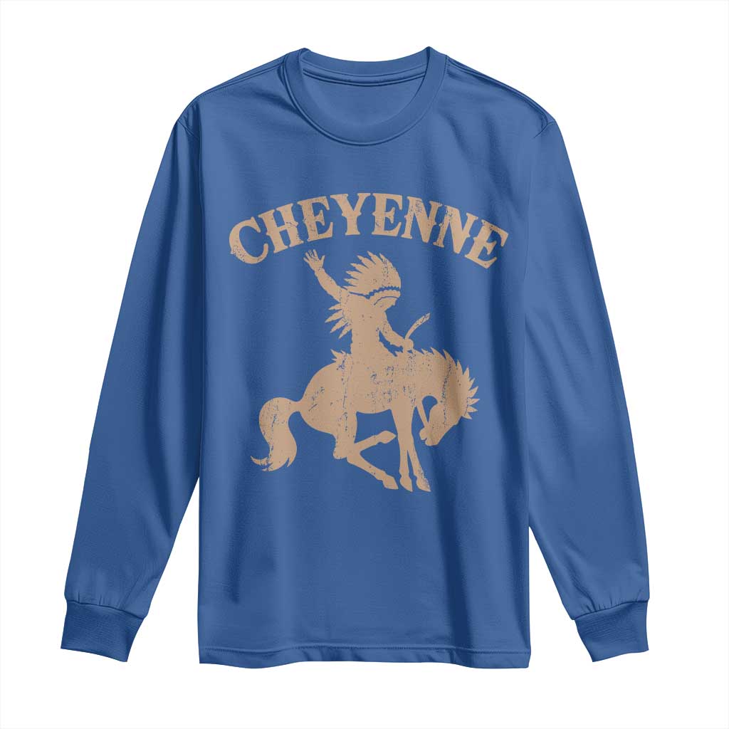 Cheyenne State Native American Cowboy Rodeo Long Sleeve Shirt