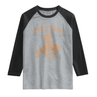 Cheyenne State Native American Cowboy Rodeo Raglan Shirt