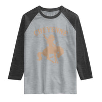 Cheyenne State Native American Cowboy Rodeo Raglan Shirt