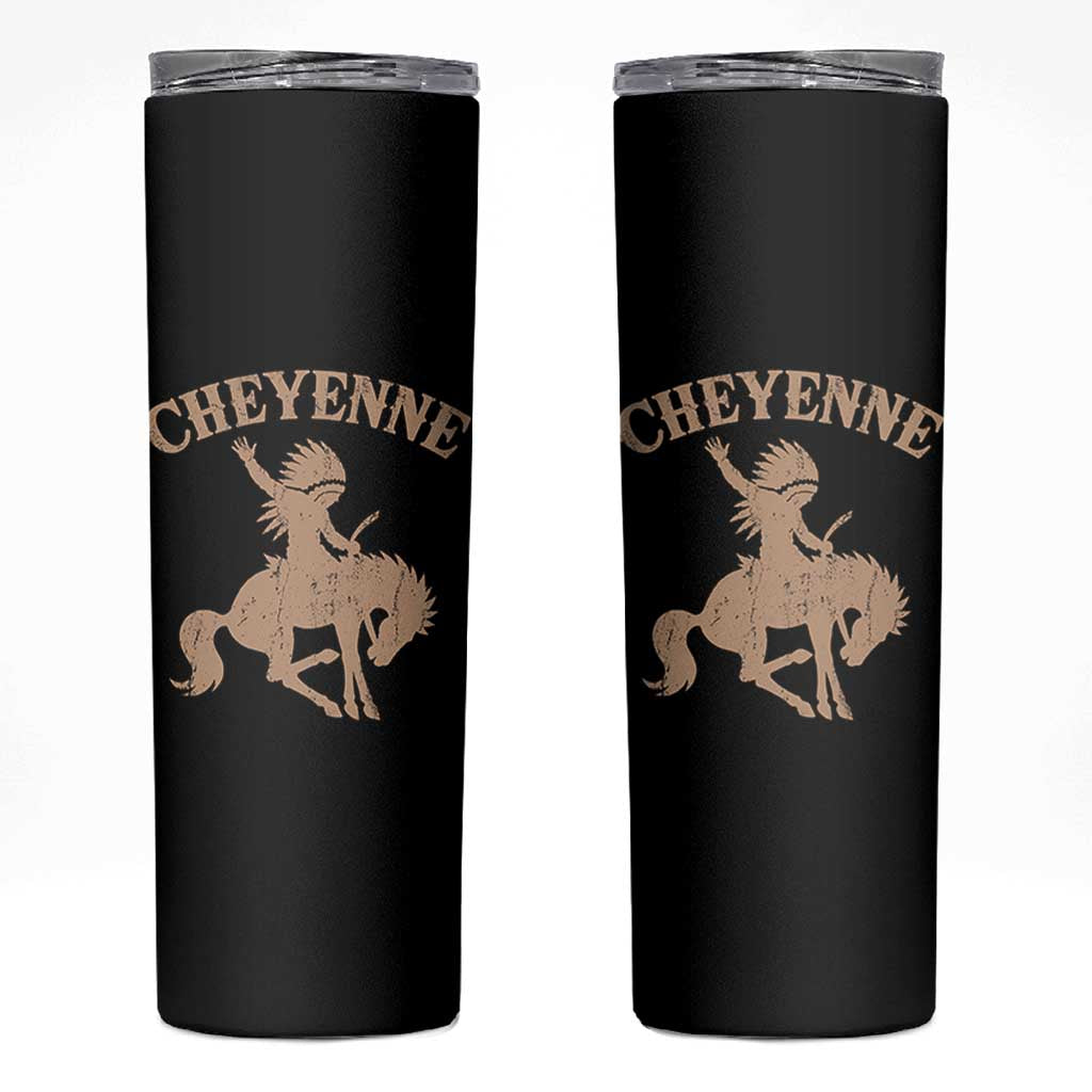 Cheyenne State Native American Cowboy Rodeo Skinny Tumbler