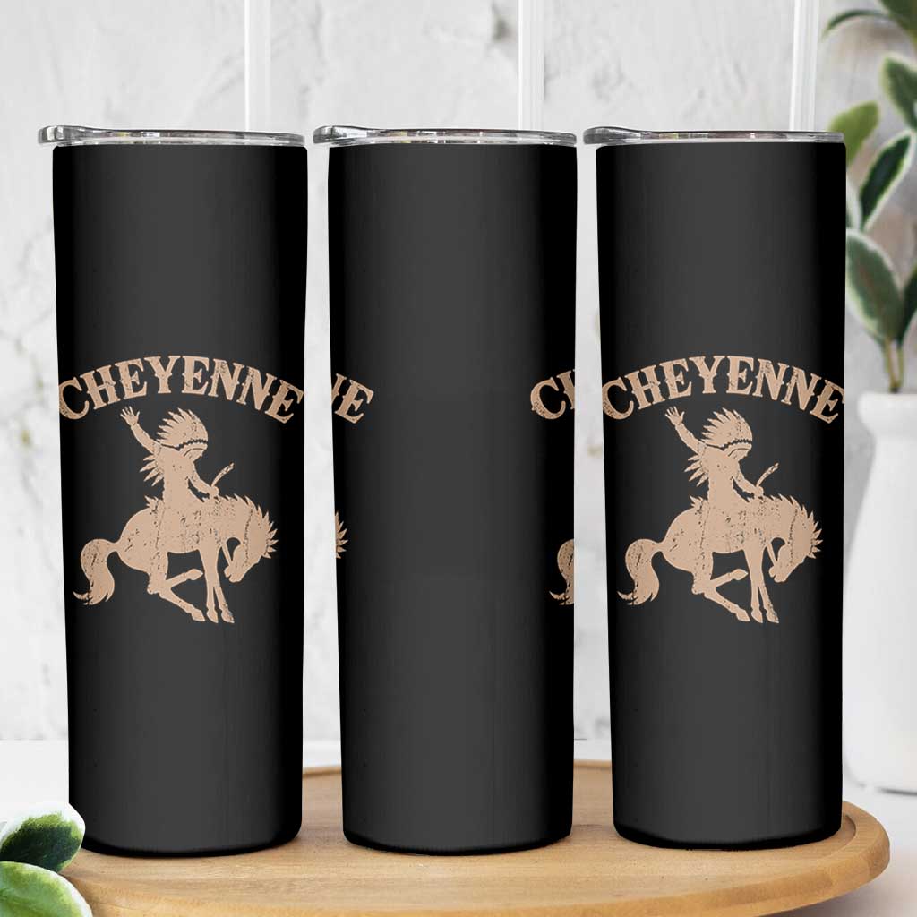 Cheyenne State Native American Cowboy Rodeo Skinny Tumbler