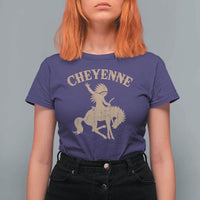 Cheyenne State Native American Cowboy Rodeo T Shirt For Women