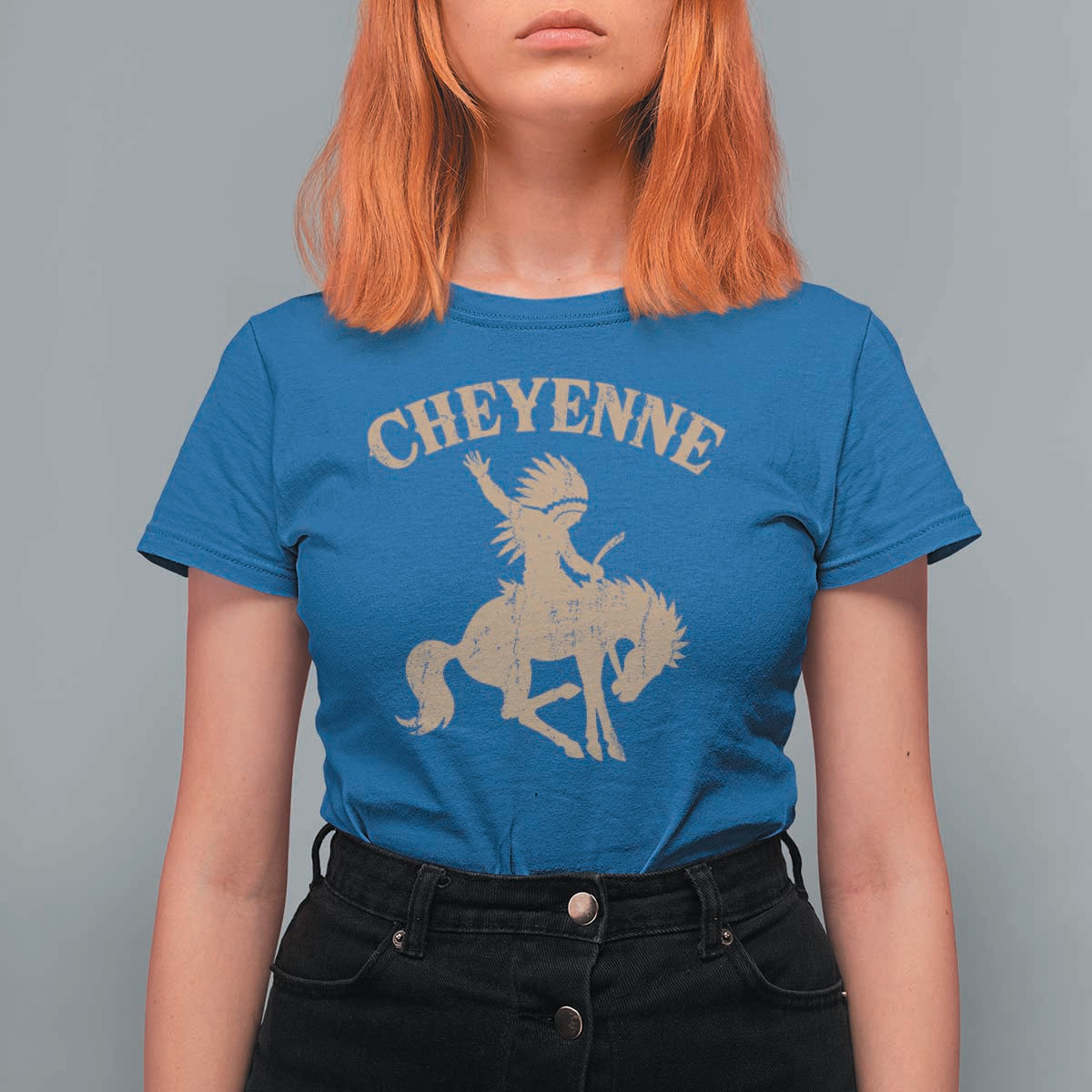 Cheyenne State Native American Cowboy Rodeo T Shirt For Women