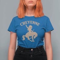 Cheyenne State Native American Cowboy Rodeo T Shirt For Women