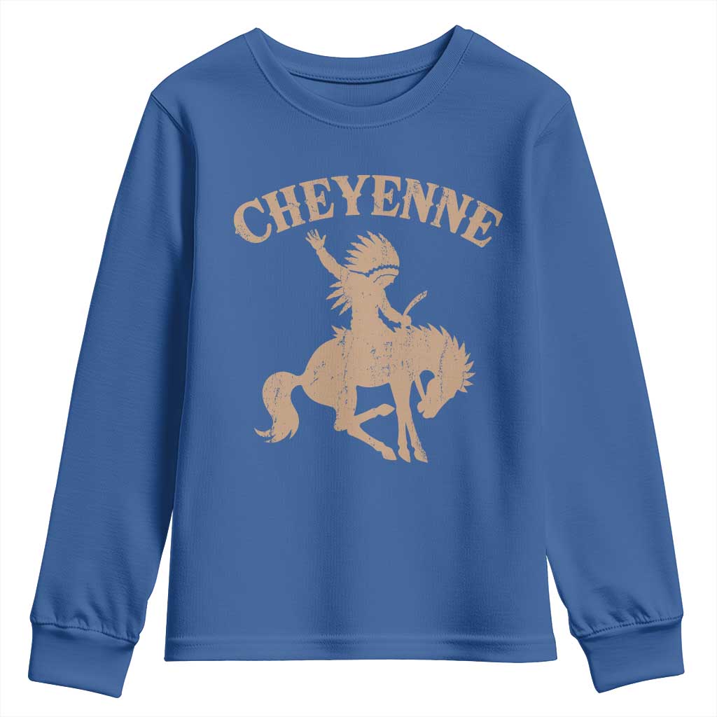 Cheyenne State Native American Cowboy Rodeo Youth Sweatshirt
