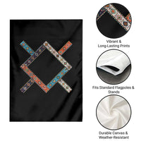 Northern Cheyenne Tribe Flag Montana Tribal Pattern Garden Flag