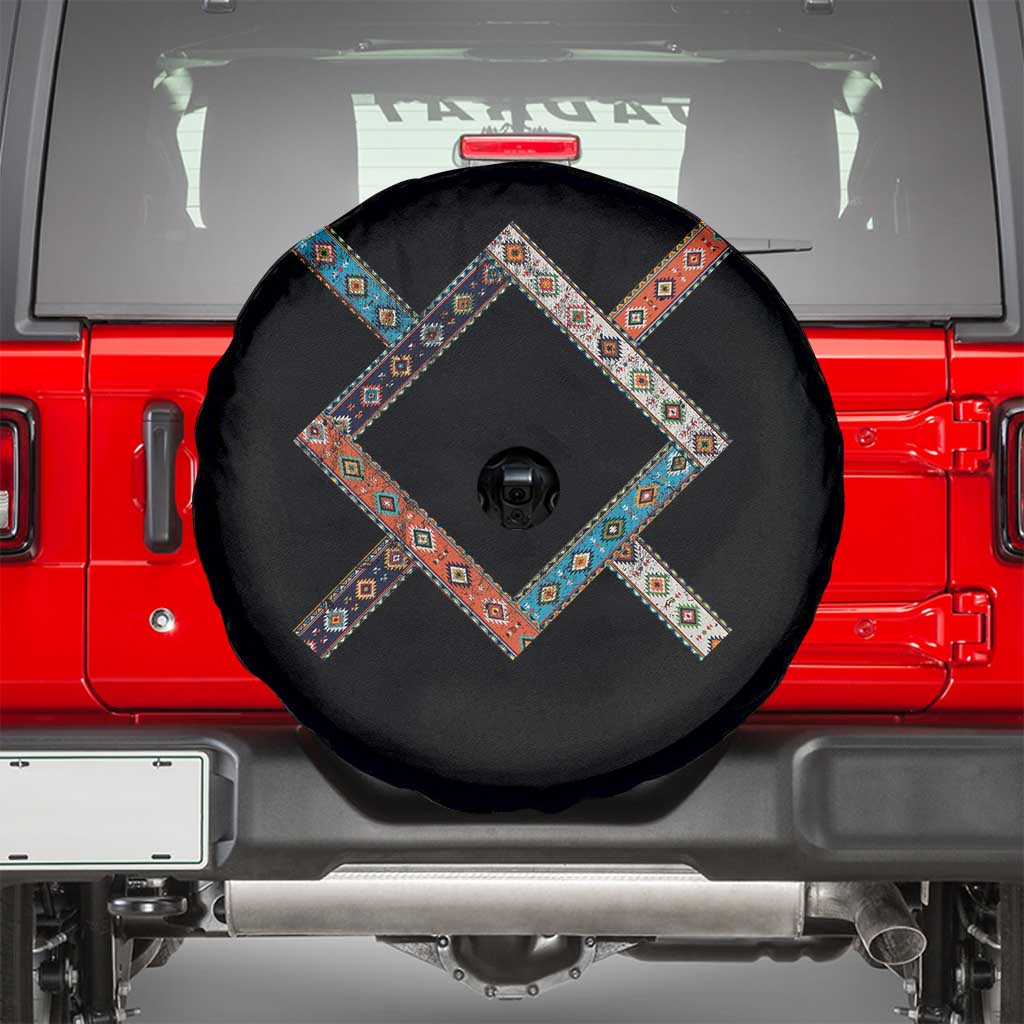 Northern Cheyenne Tribe Flag Montana Tribal Pattern Spare Tire Cover