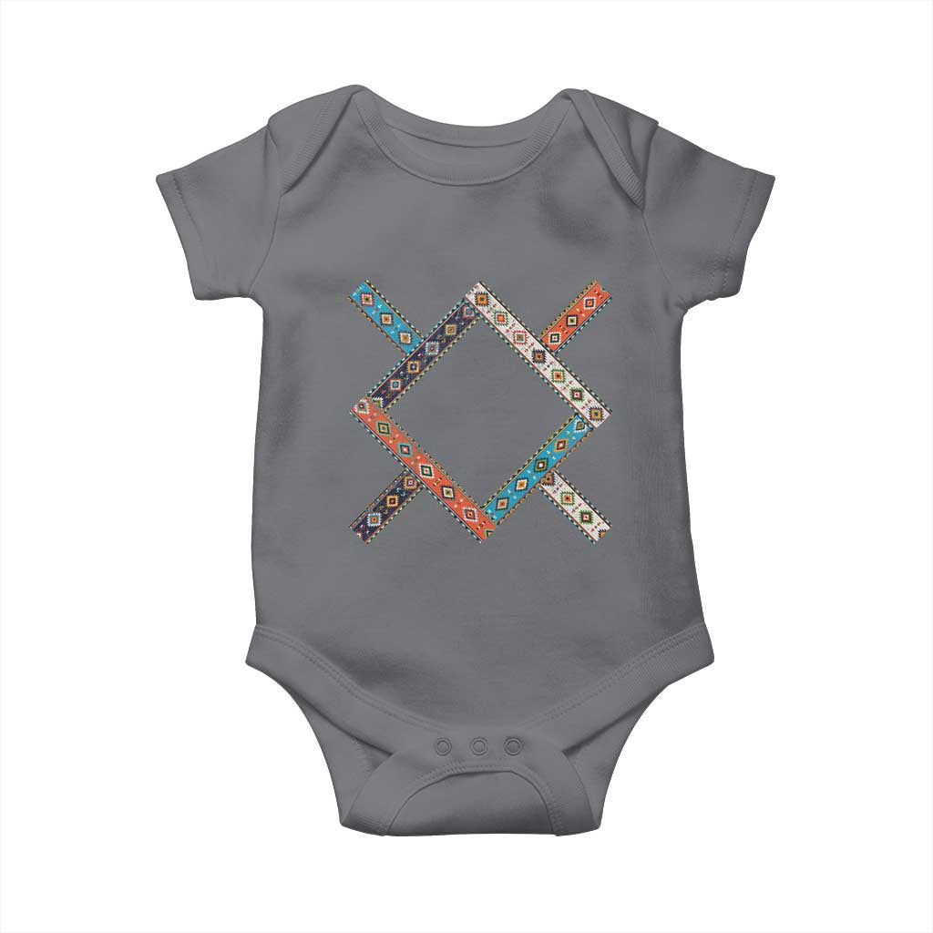 Northern Cheyenne Tribe Flag Montana Tribal Pattern Baby Onesie