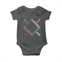 Northern Cheyenne Tribe Flag Montana Tribal Pattern Baby Onesie