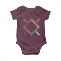 Northern Cheyenne Tribe Flag Montana Tribal Pattern Baby Onesie