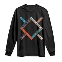 Northern Cheyenne Tribe Flag Montana Tribal Pattern Long Sleeve Shirt